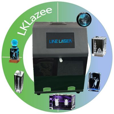 LK-IS-3DA 100000h Máquina de grabado de bloques de cristal de vidrio con vida útil láser Mini 3D Green Photo
