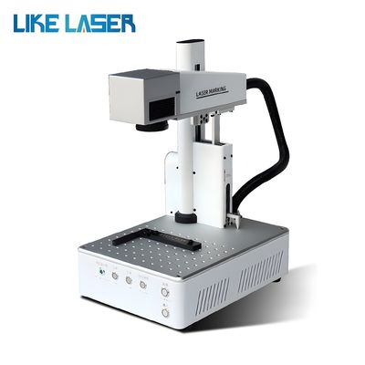 Tiendas de confección LIKE-F-ILM-001 Máquina de marcado por láser de fibra grabado y corte de plástico